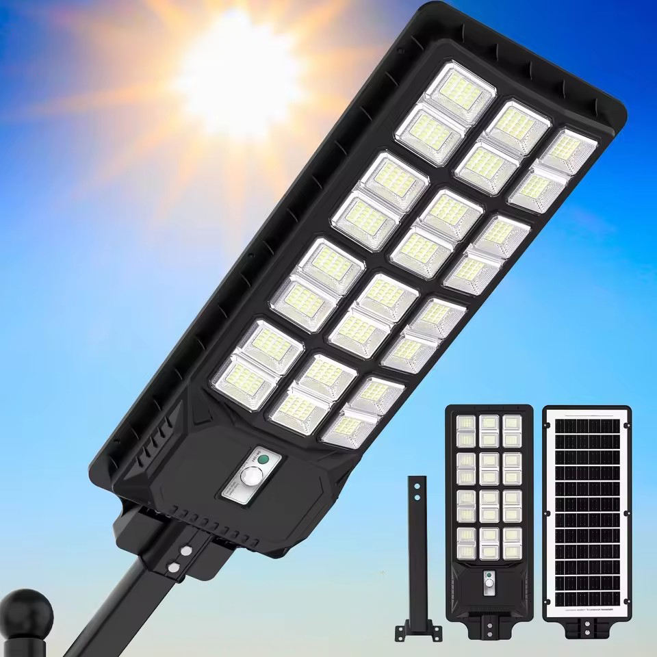 2000W Commercial Solar Street Lights Outdoor Dusk to Dawn Super Bright Aluminium