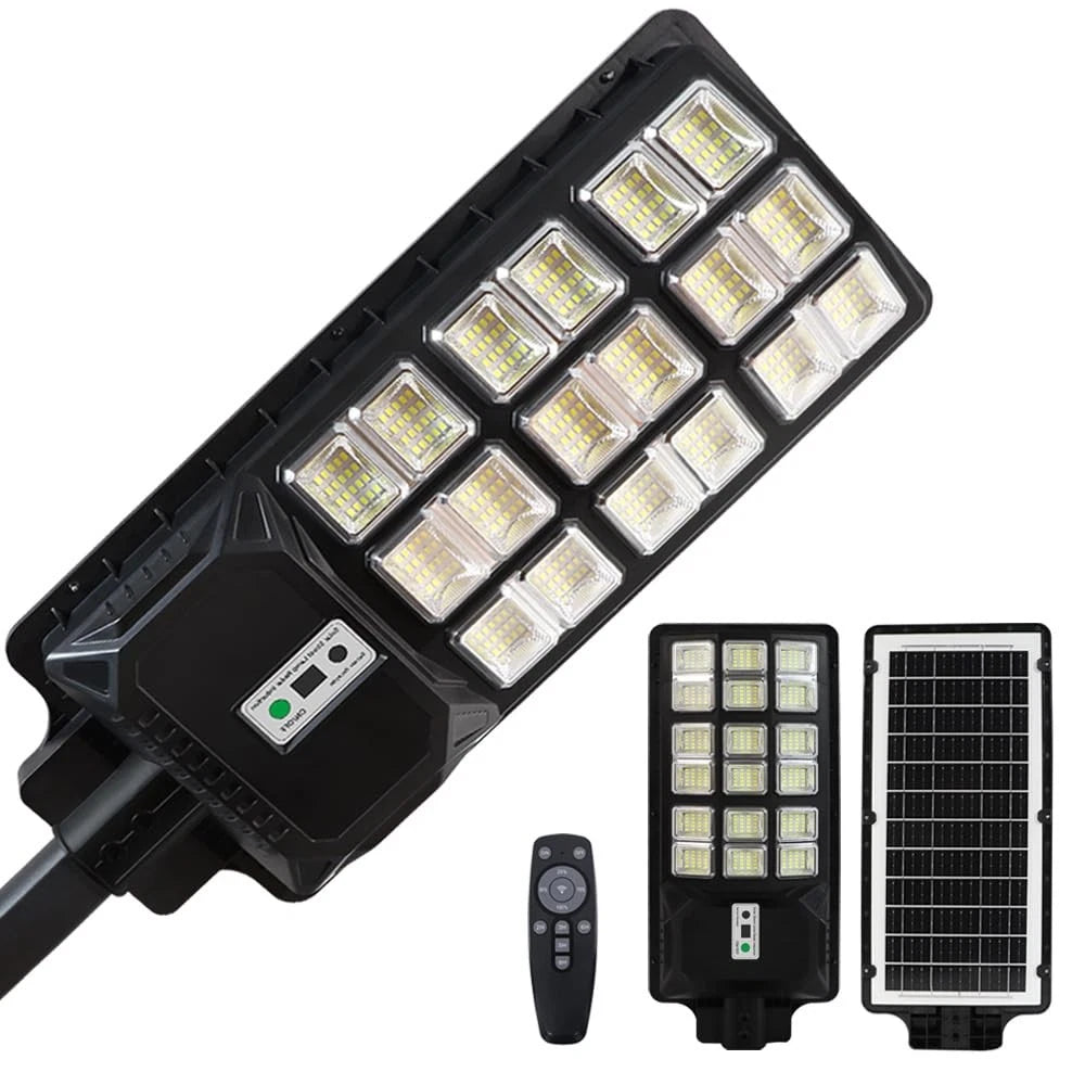 2000W Commercial Solar Street Lights Outdoor Dusk to Dawn Super Bright Aluminium